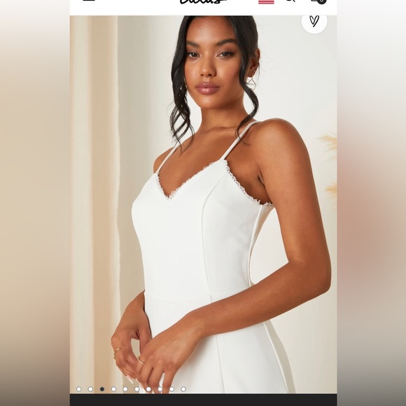 NWT Lulus Taliana White Lace Button Back - Picture 3 of 5